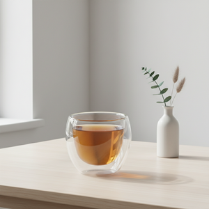 Vente chaude 3306329-0.15 Tasse en verre borosilicate à double paroi de qualité alimentaire Résistante à la chaleur Style nordique pour les boissons - Product Image 3