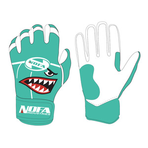 Guantes de Bateo de Cuero Personalizados, Negros y Blancos, Acolchados, con Cierre de Hebilla, Ambidiestros, para Entrenamiento de Béisbol para Adultos - Product Image 3