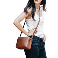 Tas Selempang Wanita Kulit Asli Custom, Model Terbaru, Ringan, Mudah Dibawa, Tali Dapat Disesuaikan, Cocok untuk Musim Panas