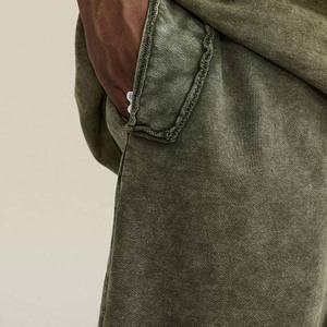 กางเกงขาสั้นสำหรับผู้ชายใส่วิ่งจ๊อกกิ้งผ้าฝ้ายสไตล์วินเทจซักด้วยกรดทรงหลวมโลโก้ตามสั่งสำหรับฤดูร้อน - Product Image 4