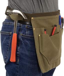 Vente en gros Tablier de travail en toile Demi-tablier réglable pour outils Olive Drab - Product Image 2