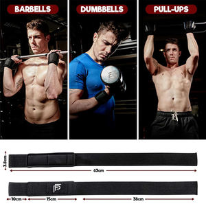 Customizable Unisex Fitness <b>Wrist</b> Wraps Lifting Straps Black Neoprene Rubber Custom Logo Size Customized <b>Weight</b> Lifting Gloves - Product Image 6