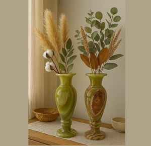 Jarrón Decorativo de Mármol con Diseño Floral para Decoración de Interiores del Hogar, que Mejora el Espacio con un Acabado de Piedra Natural, de un Fabricante de Confianza - Product Image 6