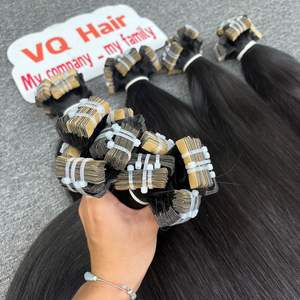 Vente en gros 100% vrais cheveux humains raides naturels non transformés un donneur Top vente bande de cheveux vierges courts dentelle suisse 30 pouces - Product Image 4