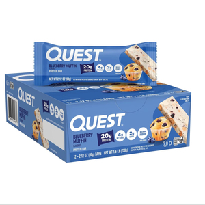 Barras de Proteína con Sabor a Muffin de Arándanos Quest Nutrition, Paquete de 12 - Product Image 1