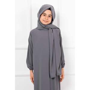 Vestido de oración para niños con chal Hijab, color humo - Product Image 1