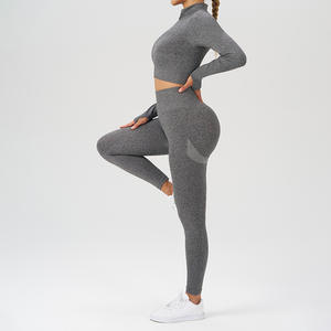 Women Yoga Solid Heat-Transfer Printed Bra <b>Leggings</b> Breathable Plus Size 2-Piece Set Wholesale <b>Low</b> MOQ - Product Image 6