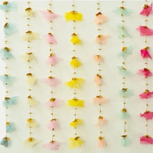 Gota Beads y Net Fabric Wedding Garlands para Haldi Mehndi & Ganesh Puja Decor Fondos colgantes - Product Image 3