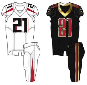 Jersey de fútbol americano de alta calidad, uniformes de equipo a granel personalizados, logotipo bordado, nombre, manga corta, tela duradera transpirable - Product Image 6