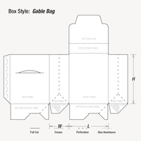 Caja de Embalaje para Galletas Personalizada Moderna con Tapa a Dos Aguas, de Cartulina Blanca, Grado Alimenticio, Ecológica, para Panadería, con Ventana Transparente