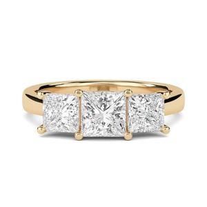 Traditional Princess Cut Trilogy <b>Ring</b> 0.50 Ct Lab Grown <b>Diamond</b> In Platinum Geum Jewels Verified Supplier - Product Image 3