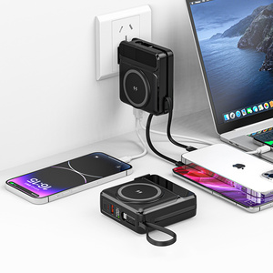 Có thể tháo rời AC cắm thiết bị điện tử All-in-1 ngân hàng điện 10000mAh miễn phí shippings mặt hàng pd20w xu hướng AC sạc 10W với phí Cáp - Product Image 5