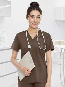 Conjuntos de uniformes médicos de hospital cómodos unisex, venta al por mayor, médicos, enfermeras, pantalones para correr, tejido de algodón y poliéster tejido - Product Image 6