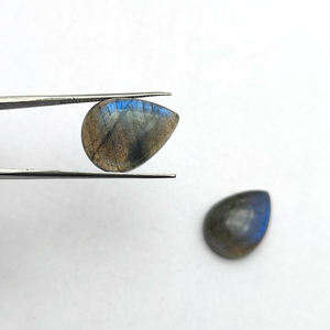 Labradorite naturelle 20x15mm Cabochon poire 15.2Cts dos plat haute qualité pierres précieuses en vrac fabrication de bijoux grossiste fabricant - Product Image 5