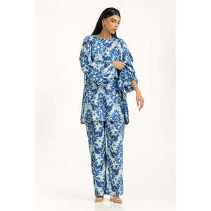 Conjunto Coordinado de Viscosa Estampada Tencil, Chifón Informal IPST-55059 para Primavera/Verano - Product Image 4