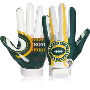 Găng tay bóng bầu dục Mỹ in tùy chỉnh, lòng bàn tay silicon chống trơn, găng tay thể thao ngoài trời dành cho người bắt bóng, thiết kế logo riêng, nhà cung cấp - Product Image 1