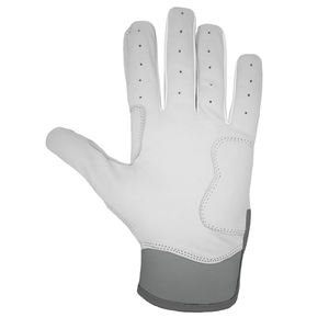 Gants de Frappeur de Baseball Softball Personnalisé de Couleur Blanche à Manchette Courte Gants de Frappeur d'Entraînement de Jeune Adulte en Cuir de Vachette de Qualité Supérieure - Product Image 5