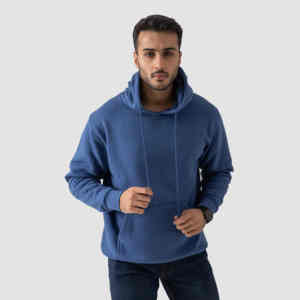 Sudadera con Capucha Larga de Invierno de Color Naranja Sólido Personalizada, 340 g/m², con Cordón, Bolsillo Tipo Canguro, Ropa para Hombre, Servicio OEM - Product Image 4