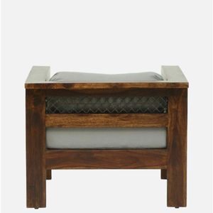 Hasti Traditional 1-Seater Sheesham Wood <b>Sofa</b> <b>Set</b> with Provincial Teak Finish for Living Rooms Halls or Villas - Product Image 6