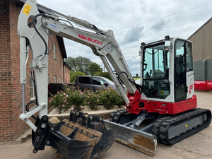 รถขุดขนาดเล็ก Takeuchi TB350R 5 ตัน 5000 กก. แบบสวิงท้ายสั้น รถขุดตีนตะขาบ 44 แรงม้า เครื่องยนต์ดีเซล รถขุดขนาดกะทัดรัดสำหรับขาย - Product Image 3