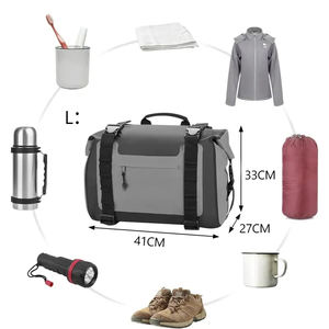 롤 탑 라이더 PVC 맞춤형 방수 배달 안장 탱크 가방 오토바이 가방 - Product Image 6