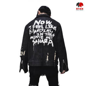 Veste en jean pour homme personnalisée Ryan Pro Gear, fermeture boutonnée confortable, logo personnalisé, style uni, service ODM OEM - Product Image 2