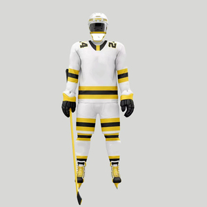 Uniformes de hockey sur glace personnalisés de qualité supérieure, respirants, 100% polyester, prix de gros pour les équipes, impression par sublimation - Product Image 4