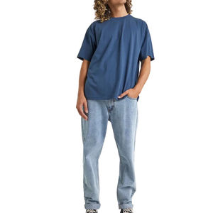 Camisetas de algodón orgánico Heavyweight 100% personalizadas, ropa de calle de gran tamaño con hombros caídos para hombres, 240 gramos de peso de tela - Product Image 5