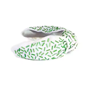 2025 Indian Fashion Stylish Fabric Beaded Beautiful Green colors Headbands Handcrafted Hair <b>Accessories</b> Direct From India - Product Image 2