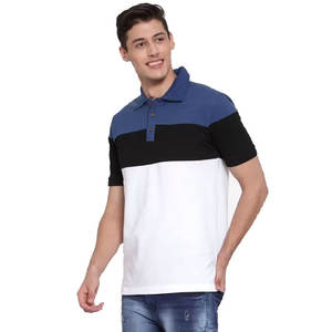 Cotton Two Tone <b>Red</b> And Black Color Combination Polo Collar <b>Men</b> T-<b>shirts</b> Custom Logo Printing Polo <b>Shirts</b> - Product Image 3