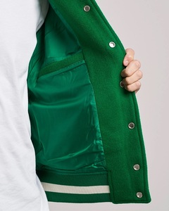 Veste de baseball personnalisée pour homme, écologique, coupe-vent, respirante, 100% laine, avec broderie - Product Image 4