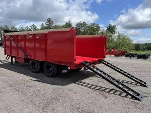 Livraison rapide de remorque à benne basculante agricole 8x20 bon marché avec composants d'engrenage et de moteur pour le basculement - Product Image 2