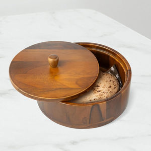 Cacerola de madera de diseño redondo para servir con tapa Warm Keeper que sirve olla de madera de Venta caliente a precio mayorista de La India - Product Image 6