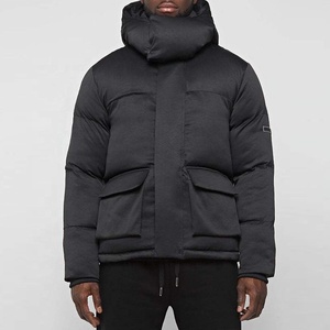 2023 rembourré bulle de haute qualité concepteur Polyester noir manteau bouffée hiver Oem Logo personnalisé hommes surdimensionné doudoune - Product Image 2