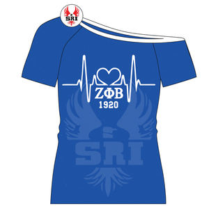 Zeta phi Beta เสื้อยืดคอตตอนสำหรับผู้หญิงเสื้อยืดผ้าฝ้ายปักลายสโมสร zpb - Product Image 1