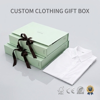 Boîte en carton personnalisée de luxe avec impression, boîte d'expédition magnétique pour vêtements, t-shirts, grand emballage cadeau, boîte en papier