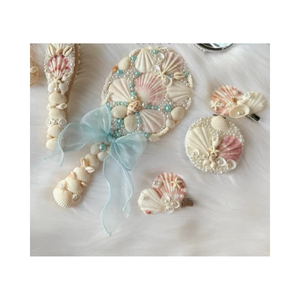 กระจกทรงกลมที่มีเปลือกหอยผสมวางด้วยมือตกแต่งผนังบ้านทะเลเหมาะสำหรับบ้านชายหาดพื้นที่ทะเลและรีสอร์ท - Product Image 2