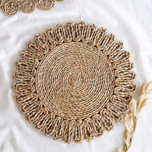 Set de table en jonc de mer floral au design unique avec le prix le moins cher set de table en paille de raphia pour tables de décoration - Product Image 6