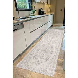 Tapis imprimé : Tapis chenille turc Oushak antique à motif médaillon pour salle de bain, idéal pour l'inauguration de maison - Product Image 3