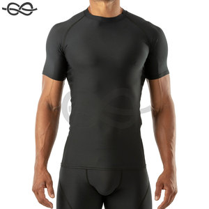 Chemise de compression pour hommes T-shirts sous-vêtements Sports de loisirs Design de revers à la mode 3D dégradé à manches courtes - Product Image 4