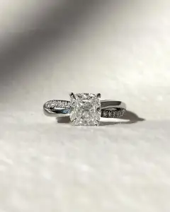 Обручальное кольцо для 1,70, сделанное в лаборатории, кольцо с бриллиантом, обручальное кольцо, Подарок на годовщину для женщин