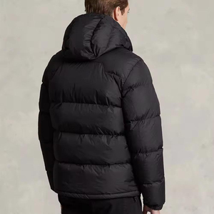 Chaqueta de Invierno Verde Mediana para Hombre, Personalizada OEM, Chaqueta Acolchada de Lona de Alta Calidad con Cremallera, Capucha con Cuello de Piel, Gruesa y Cálida - Product Image 3