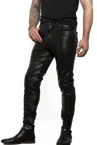 กางเกงหนังน้ำหนักเบาคุณภาพดี100% พร้อมผ้าแห้งเร็วดีไซน์ยาวปกติลำลอง - Product Image 2