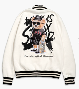 Chaquetas de Béisbol Personalizadas para Hombre, Talla Grande, Casuales, de Primavera, con Cuello Alto, Forradas de Felpa y Relleno de Algodón - Product Image 2