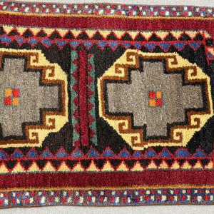 พรมตุรกีวินเทจขนาด 1.9x3.8 ฟุต พรมขนาดเล็ก พรมขนสัตว์สีแดง - Product Image 3