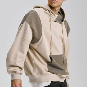 Alta calidad Patchwork Sudadera con capucha de gran tamaño Nylon y polar bloque de color al por mayor logotipo personalizado de alta calidad hecho hombres sudaderas con capucha - Product Image 2