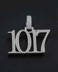 Pendentif de style hip-hop entièrement serti de moissanite de qualité supérieure, en argent sterling 925 plaqué rhodium/or, populaire - Product Image 3