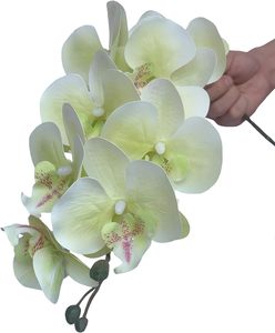 THAOF-139 3D ประเภทกล้วยไม้ก้านประดิษฐ์ดอกไม้สัมผัสจริง Latex Faux Phalaenopsis สาขา 9 ดอกไม้ขนาดใหญ่ 38 นิ้ว - Product Image 4