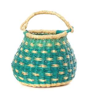 ตะกร้าสานจากหญ้าทะเลสานด้วยมือของตกแต่งสไตล์แอฟริกัน - Product Image 1