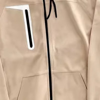 Ensemble 2 pièces de luxe en molleton technique coton/polyester pour homme, respirant, avec fermeture éclair, capuche et pantalon de jogging doublé, 320g, poids lourd, pour l'extérieur